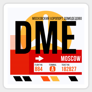 Moscow (DME) Airport // Sunset Baggage Tag Sticker